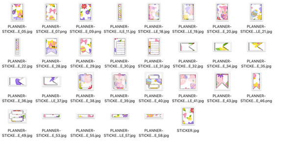 Easter Planner Sticker Bundle/ For Printable Planners/ For Digital Planners - Easily Make Planner Stickers Super Fast. Includes Commercial Use. No.1