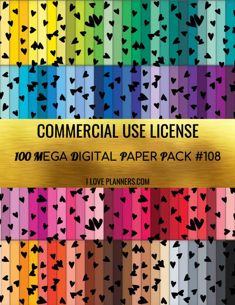 Digital Paper Pack for Digital Designs, Scrapbooking, Journals, Planners, Stickers, Printables, Crafting, and More.  Commercial Use Ok. 1.108