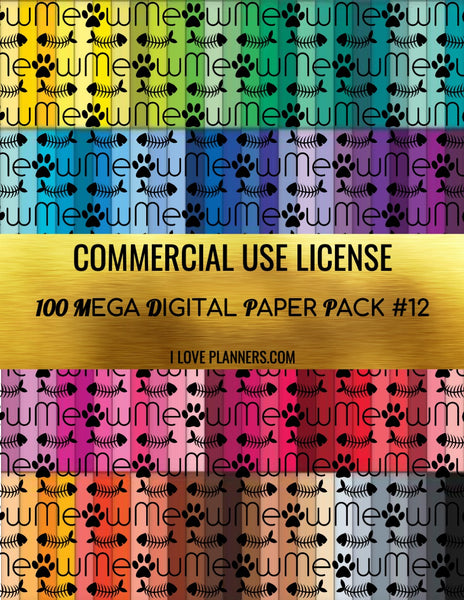Digital Paper Pack for Digital Designs, Scrapbooking, Journals, Planners, Stickers, Printables, Crafting, and More.  Commercial Use Ok. 1.12