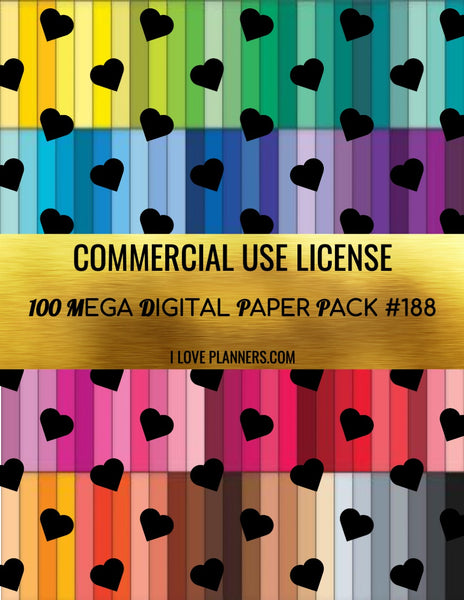 Digital Paper Pack for Digital Designs, Scrapbooking, Journals, Planners, Stickers, Printables, Crafting, and More.  Commercial Use Ok. 1.188