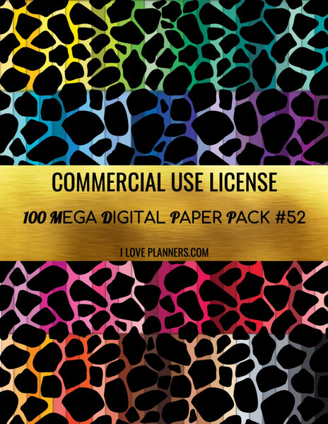 Digital Paper Pack for Digital Designs, Scrapbooking, Journals, Planners, Stickers, Printables, Crafting, and More.  Commercial Use Ok. 1.52