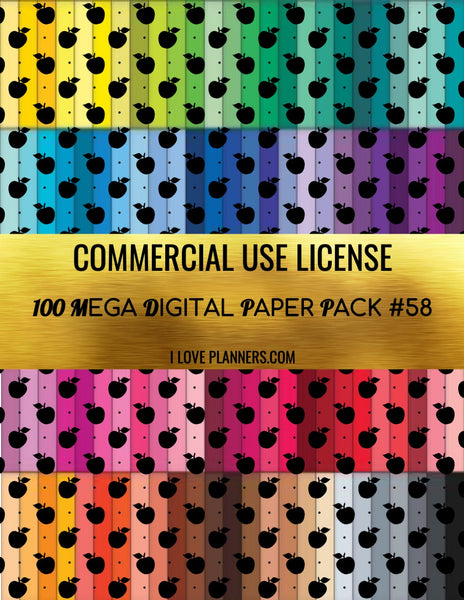 Digital Paper Pack for Digital Designs, Scrapbooking, Journals, Planners, Stickers, Printables, Crafting, and More.  Commercial Use Ok. 1.58