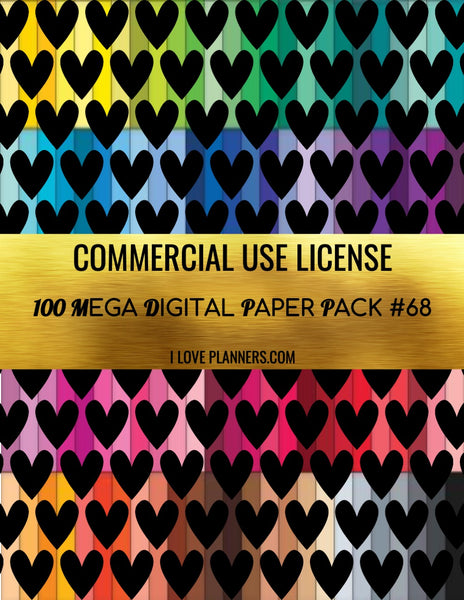 Digital Paper Pack for Digital Designs, Scrapbooking, Journals, Planners, Stickers, Printables, Crafting, and More.  Commercial Use Ok. 1.68