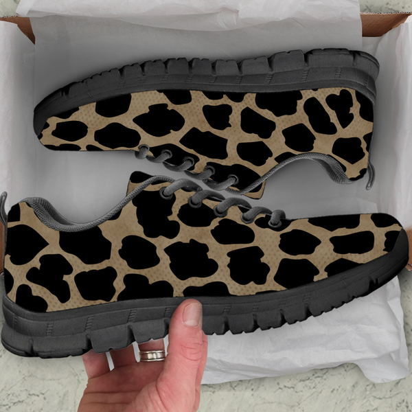 White Leopard Skin Kids Sneakers - STUDIO 11 COUTURE