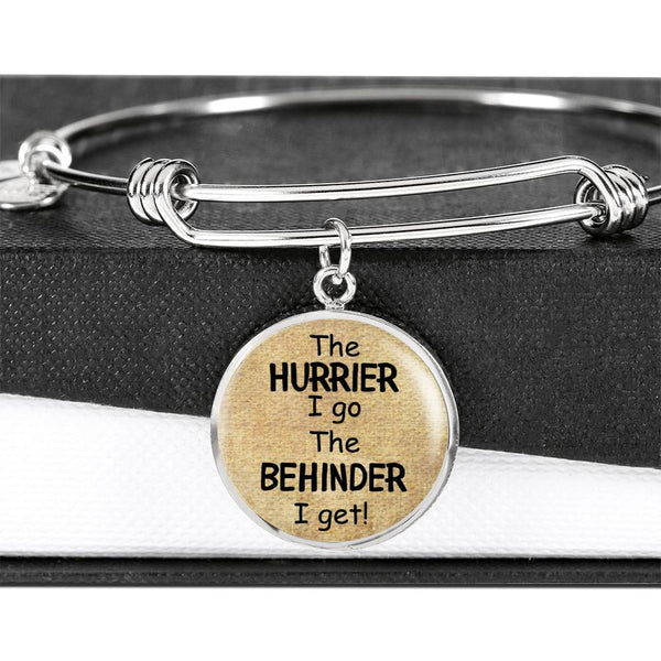 Alice In Wonderland Quote 10 PERSONALIZED Custom Design Silver or Gold Plated Bracelet Bangle, Custom Laser Engraved Jewelry, Circle Round Pendant, Pendant Bracelet, Gift for Her, Gift For Mom