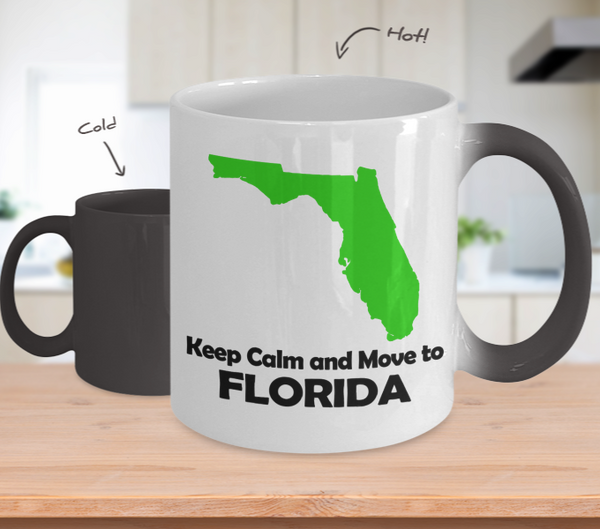 Color Changing Mug Love Where You Live Theme Keep Calm And Move To Florida