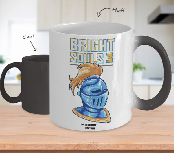 Color Changing Mug Retro 80s 90s Nostalgic Bright Soul Knight Pixel Art