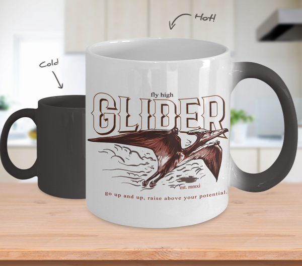 Color Changing Mug Animals Fly High Glider Go Up And Up, Raise Above Your Potential