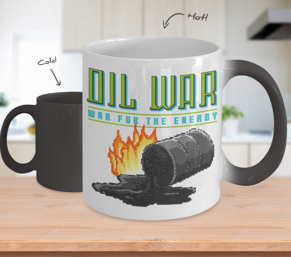 Color Changing Mug Retro 80s 90s Nostalgic Oil War