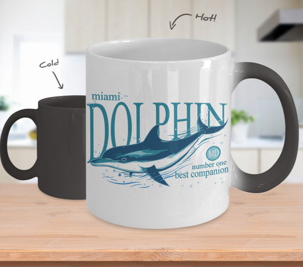 Color Changing Mug Animals Miami Dolphin Number One Best Companion