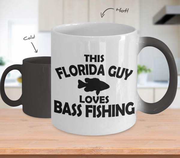 Color Changing Mug Hunting Theme This Florida Guy Loves Bass Fishing