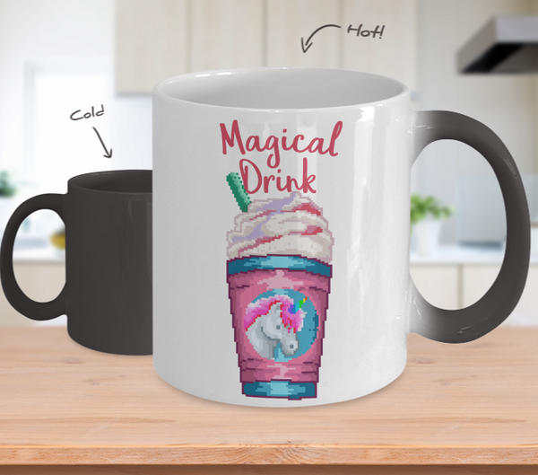 Color Changing Mug Retro 80s 90s Nostalgic Magical Unicorn Drink