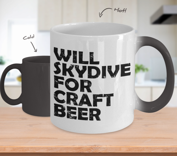Color Changing Mug Drinking Theme Will Skydive For Craft Beer