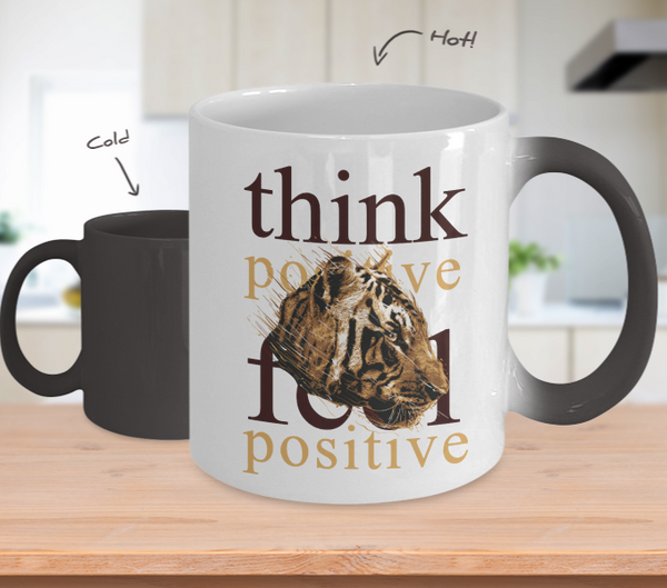 Color Changing Mug Animals Think Positive Think Positive