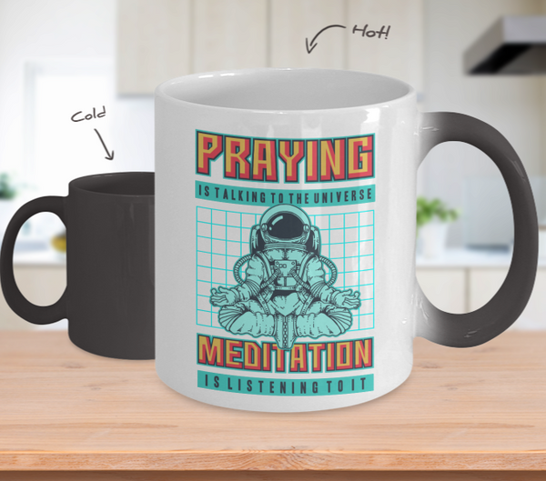 Color Changing Mug Retro 80s 90s Nostalgic Cosmos Prayer