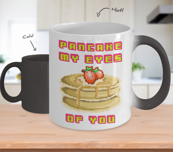 Color Changing Mug Retro 80s 90s Nostalgic Onigiri Pancake My Eyes