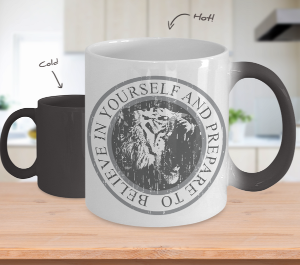 Color Changing Mug Animals Believe In Yourself And Prepare To
