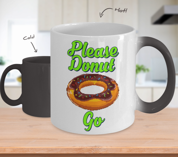 Color Changing Mug Retro 80s 90s Nostalgic Please Donut go Food