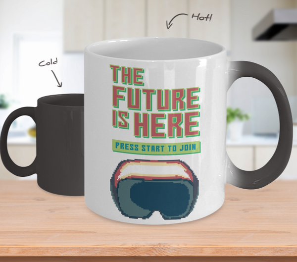 Color Changing Mug Retro 80s 90s Nostalgic The Future Is Here