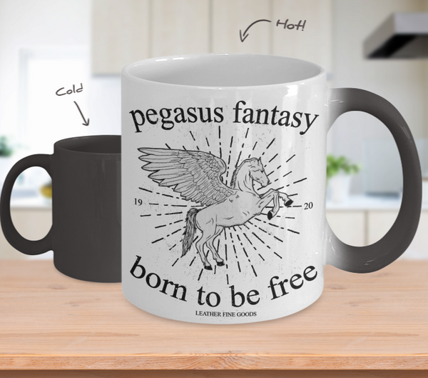 Color Changing Mug Animals Pegasus Fantasy Born To BE Free