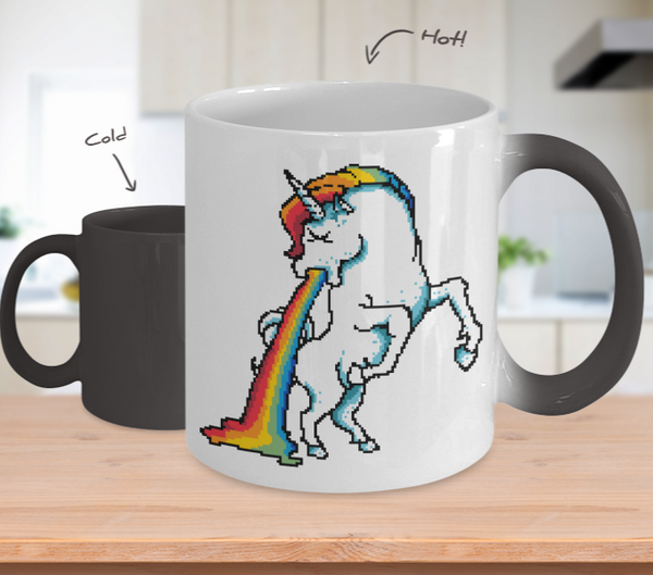 Color Changing Mug Retro 80s 90s Nostalgic Puke Og Then Unicorn