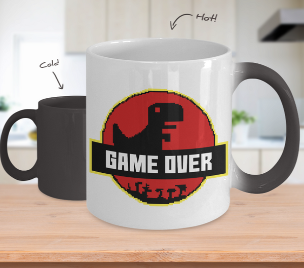 Color Changing Mug Retro 80s 90s Nostalgic Game Over Park