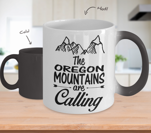 Color Changing Mug Mountainers Theme The Oregon Mountains Are Calling