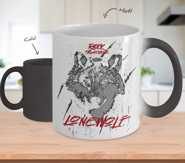 Color Changing Mug Rock Fight Wear Lone Wolf