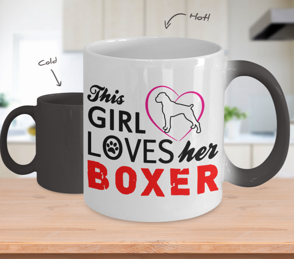Color Changing Mug Dog Theme This Girl Love Her Boxer