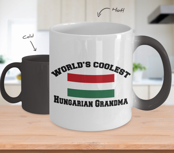 Color Changing Mug Family Theme World's Coolest Hungarian Grandma