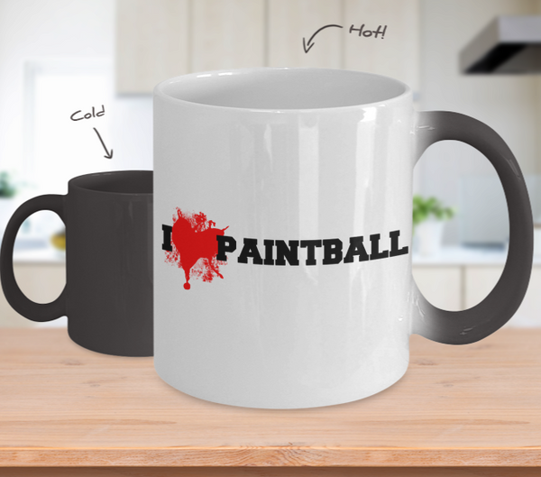 Color Changing Mug Paintball Theme I Love Paintball