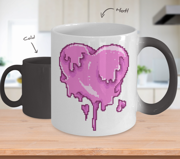 Color Changing Mug Retro 80s 90s Nostalgic Love Melt