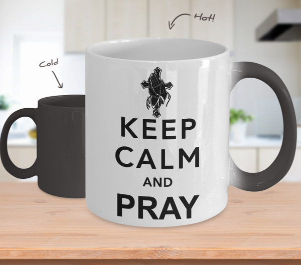 Color Changing Mug Random Theme Keep Calm And Pray