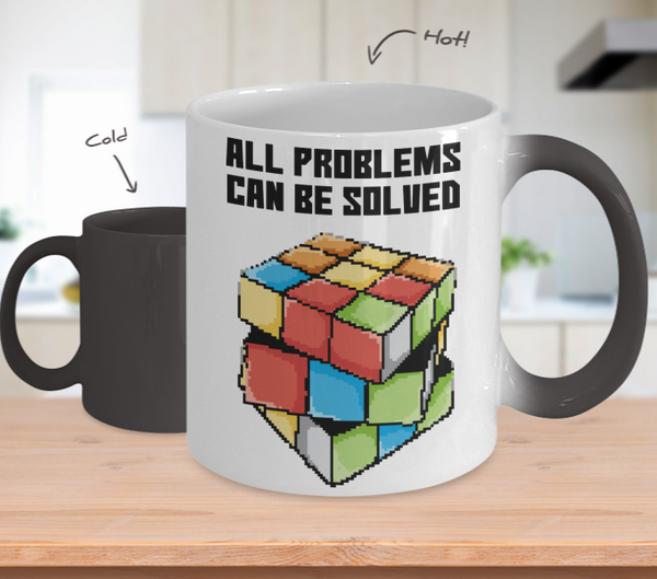 Color Changing Mug Retro 80s 90s Nostalgic Rubik