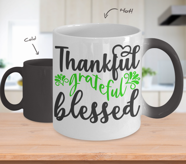 Color Changing Mug Mom Thankful Grateful Blessed