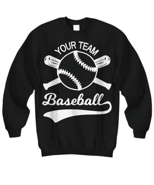 Women and Men Tee Shirt T-Shirt Hoodie Sweatshirt Your Team Baseball