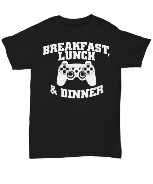 Women and Men Tee Shirt T-Shirt Hoodie Sweatshirt Breakfast Lunch Game & Dinner