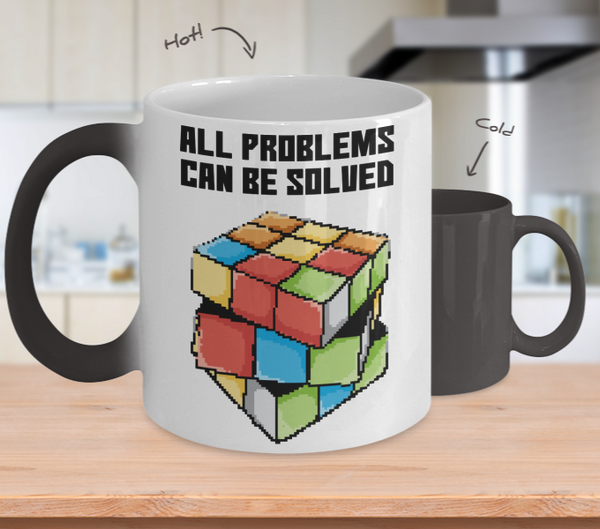 Color Changing Mug Retro 80s 90s Nostalgic Rubik