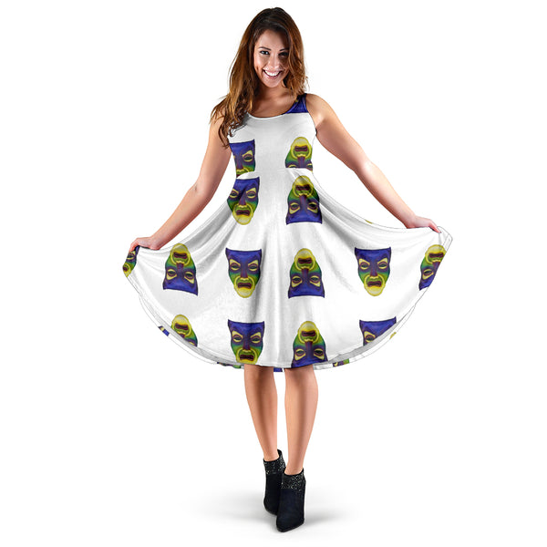 Women's Dress, No Sleeves, Custom Dress, Midi Dress, Snow White 11