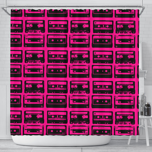 80s Boombox Shower Curtain - STUDIO 11 COUTURE