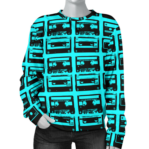Custom Made Printed Designs Women's Sweater 80's Boombox 04