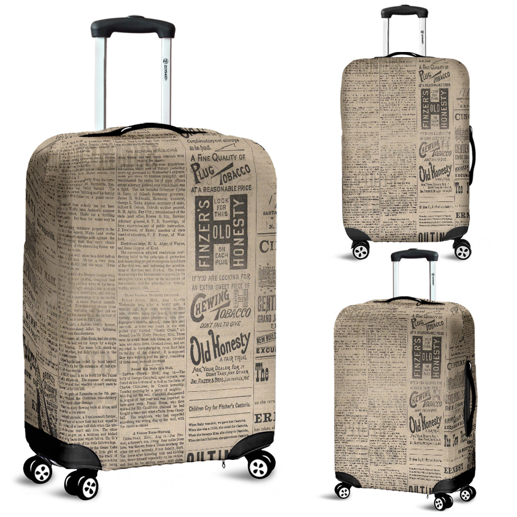 Old Newspaper 3 Luggage Cover
