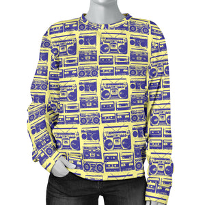 Custom Made Printed Designs Women's Sweater 80's Boombox 10