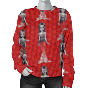 Custom Made Printed Designs Women's Vampire Theme (10) Sweater