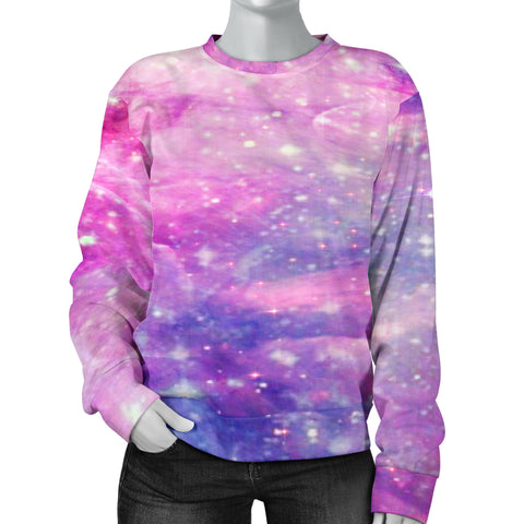 Custom Made Printed Designs Women's (U1) Sweater Galaxy