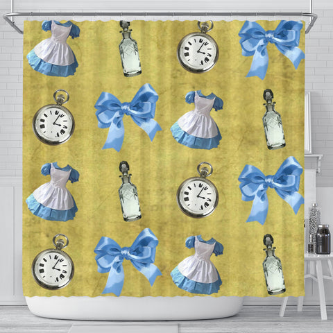 Drink Me Alice In Wonderland Shower Curtain