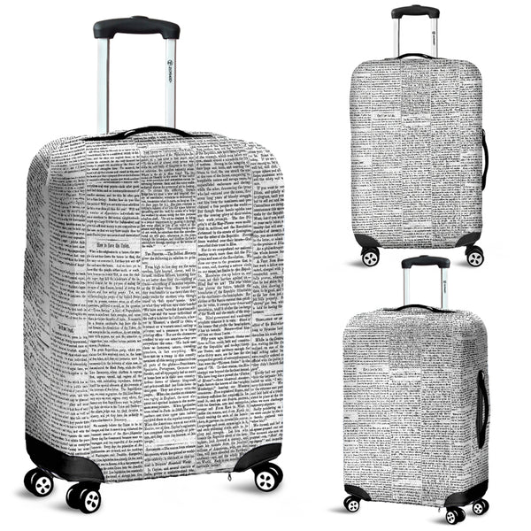 Old Newspaper Luggage Cover - STUDIO 11 COUTURE