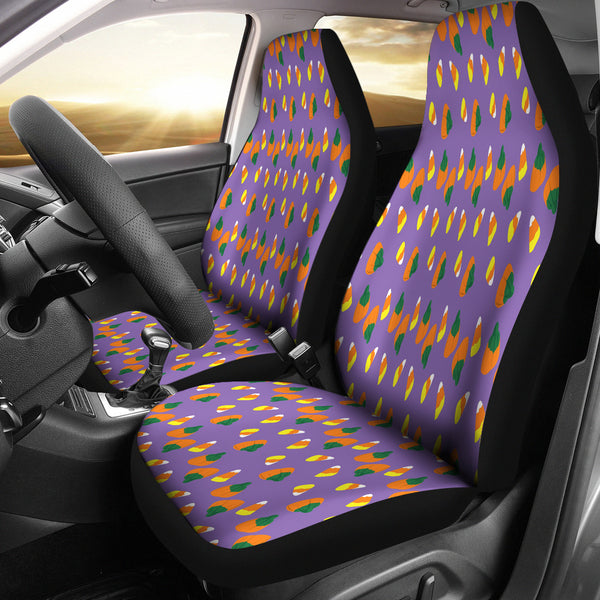 Trick or Treat Purple Candy Corn Car Seat Covers
