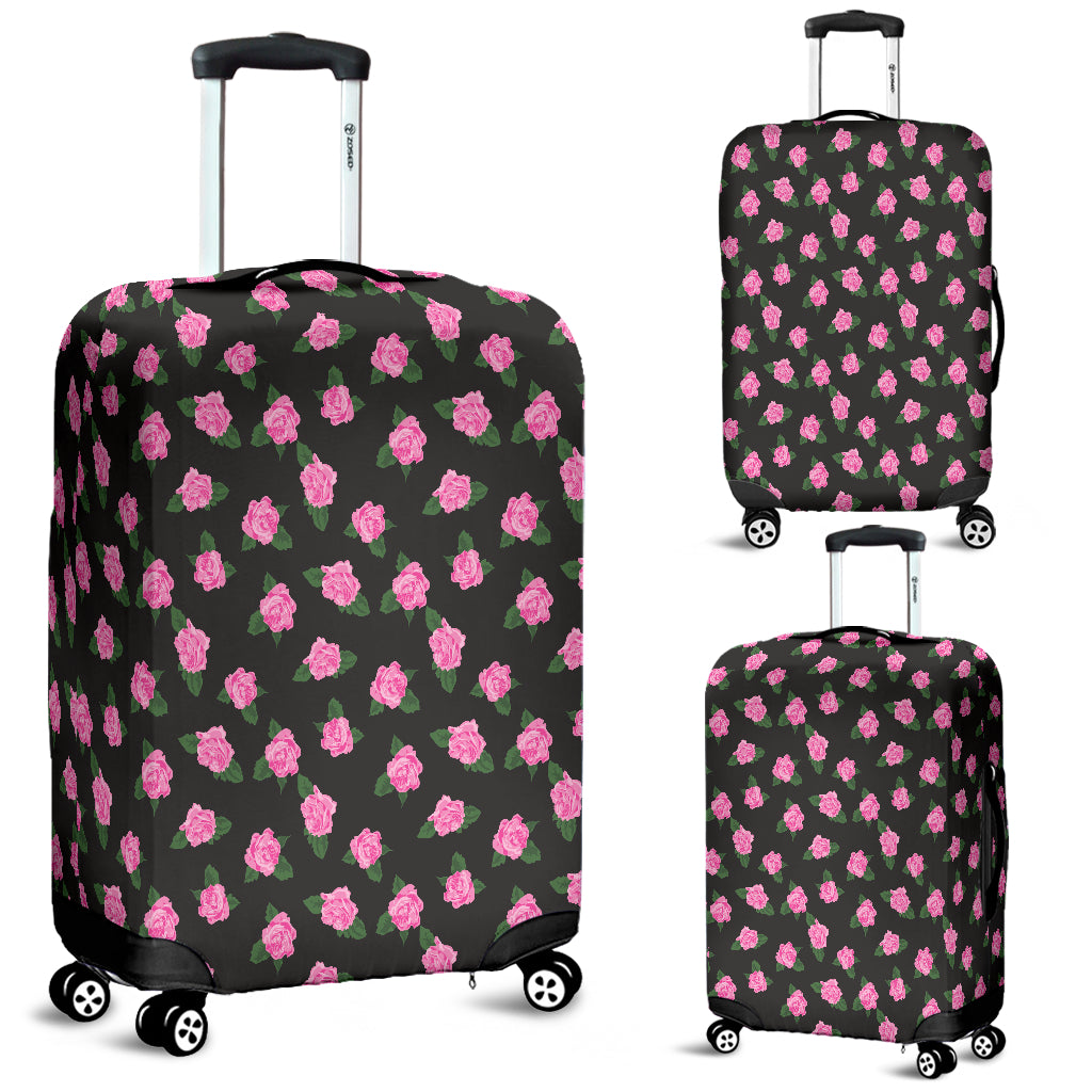 Black Rose Small Luggage Cover