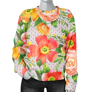 Custom Made Printed Designs Women's (F8) Sweater Floral Spring